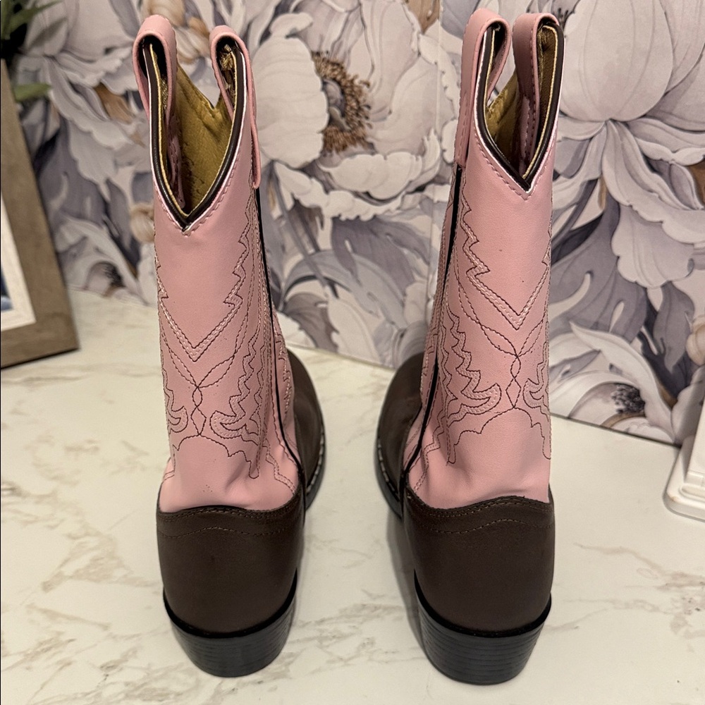 Smoky Mountain Boots Girls Youth Monterey Western‎ Brown Pink Size 3.5 - Picture 5 of 10
